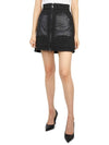 Women's Micro Diamond Quilted Zip-up Mini A-Line Skirt Black - MONCLER - BALAAN 6