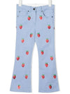 Kids Strawberry Denim Pants 8Q6BR0 Z0153 606RO - STELLA MCCARTNEY - BALAAN 1