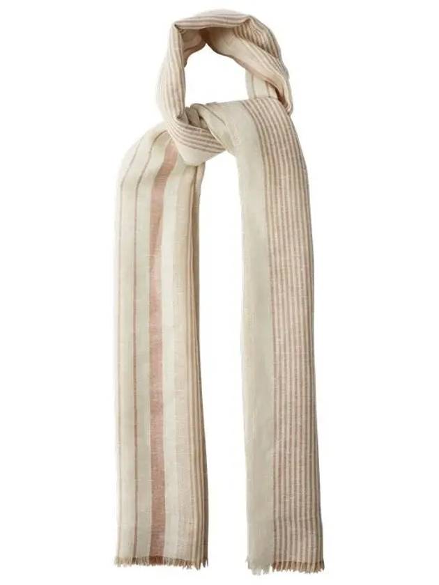 Capra Capra striped scarf camel beige 45410121 600 - MAX MARA - BALAAN 4