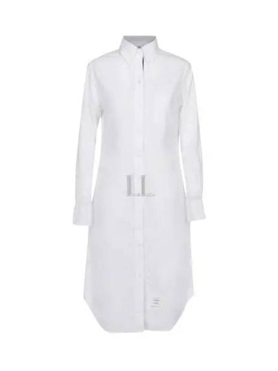 Women's Oxford Classic Shirt Midi Dress White - THOM BROWNE - BALAAN 2