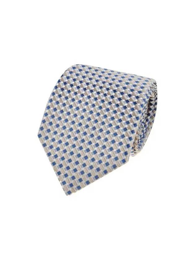 Men s Micro Diamond Pattern Tie Beige - GIORGIO ARMANI - BALAAN 1