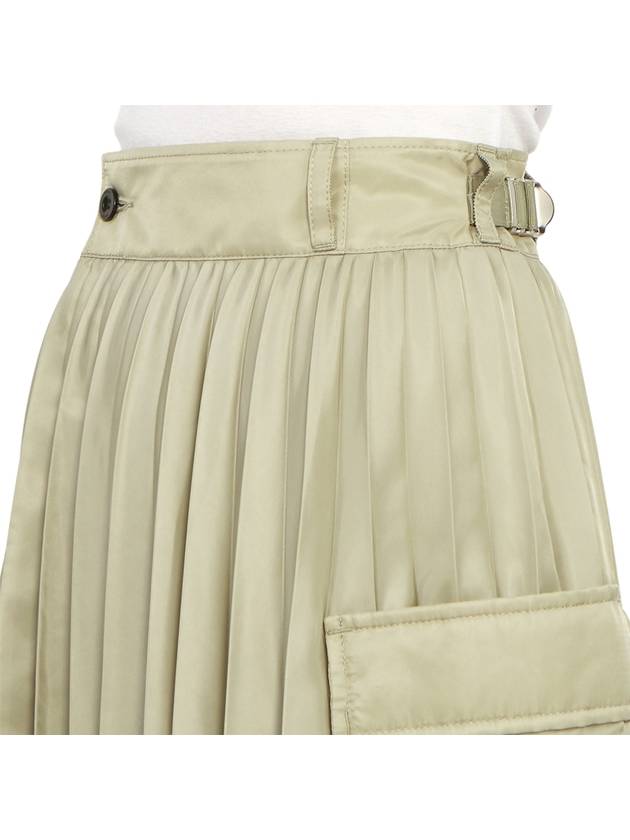 Nylon Twill Pleated Skirt Light Khaki - SACAI - BALAAN 10