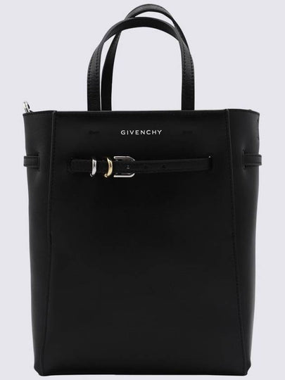 Mini Voyou Leather Tote Bag Black - GIVENCHY - BALAAN 2