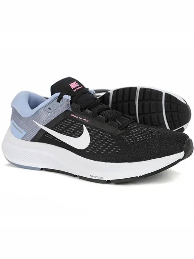 Air Zoom Structure 24 Low Top Sneakers Black Blue - NIKE - BALAAN 3