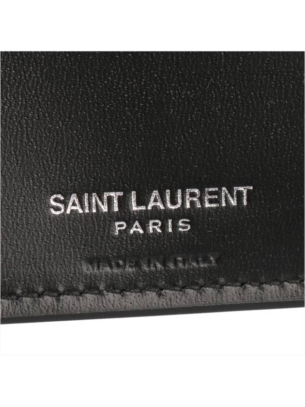 Tiny Cassandre East West Wallet in Matte Leather Black - SAINT LAURENT - BALAAN 7