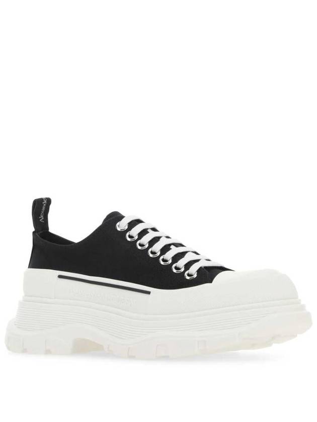 Tread Slick Low Top Sneakers Black White - ALEXANDER MCQUEEN - BALAAN 3