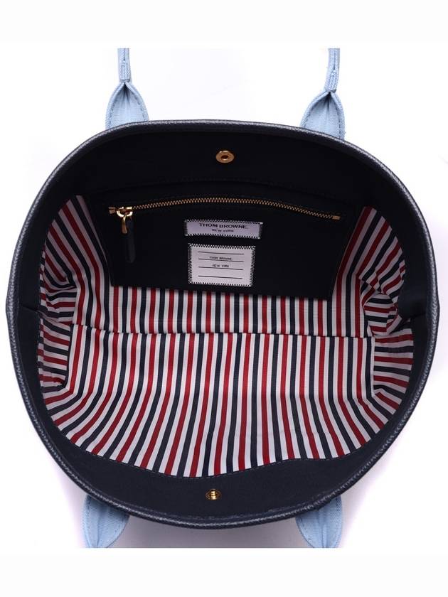 RWB Striped Canvas Small Tote Bag Navy - THOM BROWNE - BALAAN 7