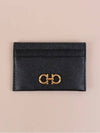 Gancini Card Wallet Black - SALVATORE FERRAGAMO - BALAAN 2