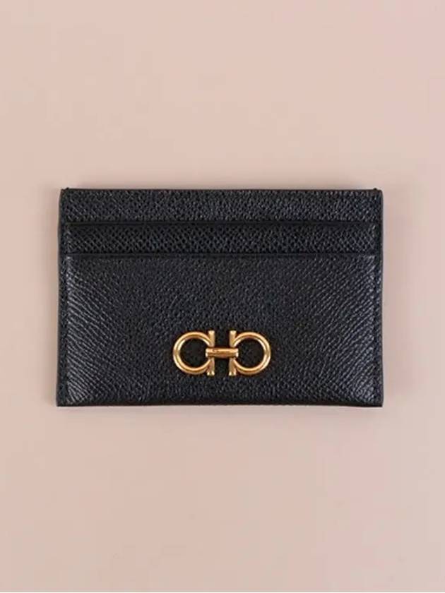 Gancini Card Wallet Black - SALVATORE FERRAGAMO - BALAAN 4