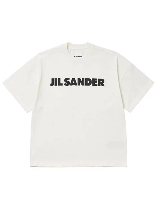 Men's Logo Cotton Short Sleeve T-Shirt White - JIL SANDER - BALAAN 2