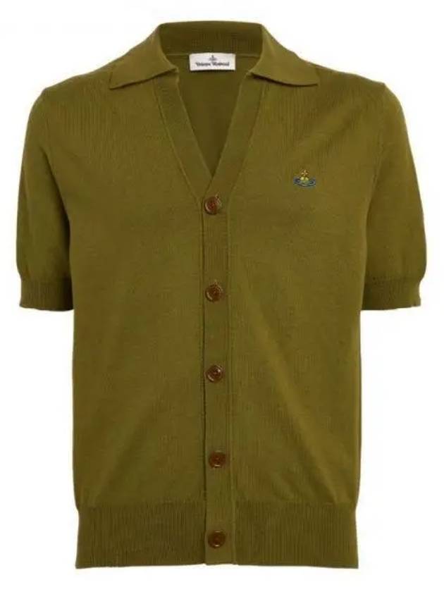 Polo Cashmere Short Sleeve Cardigan Green - VIVIENNE WESTWOOD - BALAAN 2