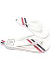 Signature Stripe Rubber Flip Flops White - THOM BROWNE - BALAAN 6