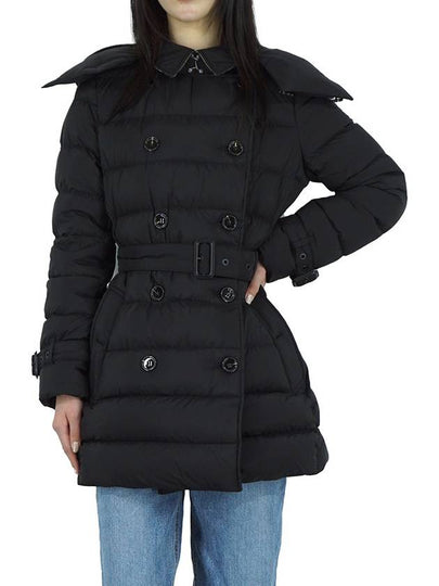 Detachable Hoodie Puffer Coat Padded Black - BURBERRY - BALAAN 2