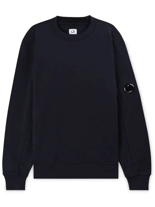 Diagonal Raised Fleece Sweatshirt Navy - CP COMPANY - BALAAN 2