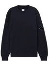 Diagonal Raised Fleece Sweatshirt Navy - CP COMPANY - BALAAN 4