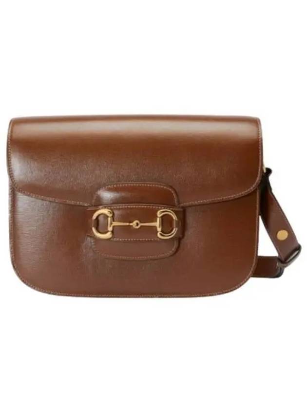 Horsebit 1955 Leather Shoulder Bag Brown - GUCCI - BALAAN 2