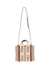 Woody Small Canvas Tote Bag White Brown Beige - CHLOE - BALAAN 4