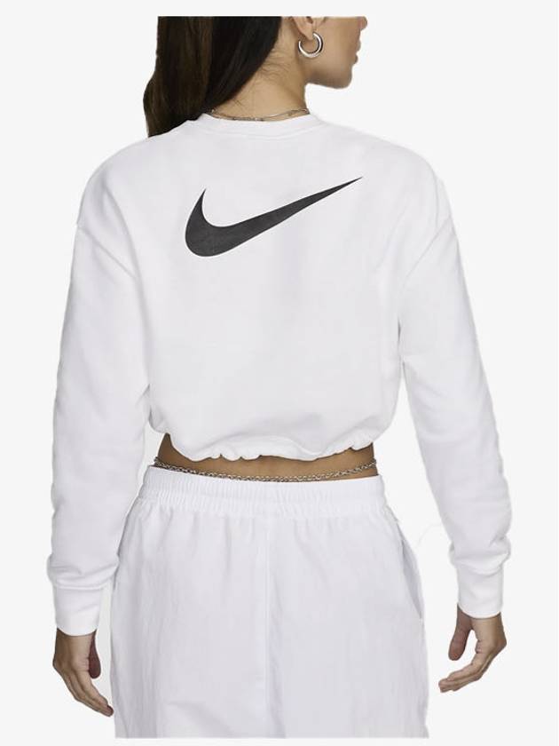 Crop Sweatshirt CJ3767 100 White XL Asian Fit - NIKE - BALAAN 2