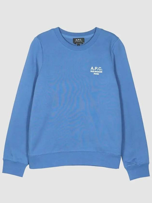 Women's Sky Logo Print Sweatshirt Blue - A.P.C. - BALAAN 2