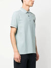 Men's Logo Patch Lining Short Sleeve Polo Shirt Sky Blue - STONE ISLAND - BALAAN 4