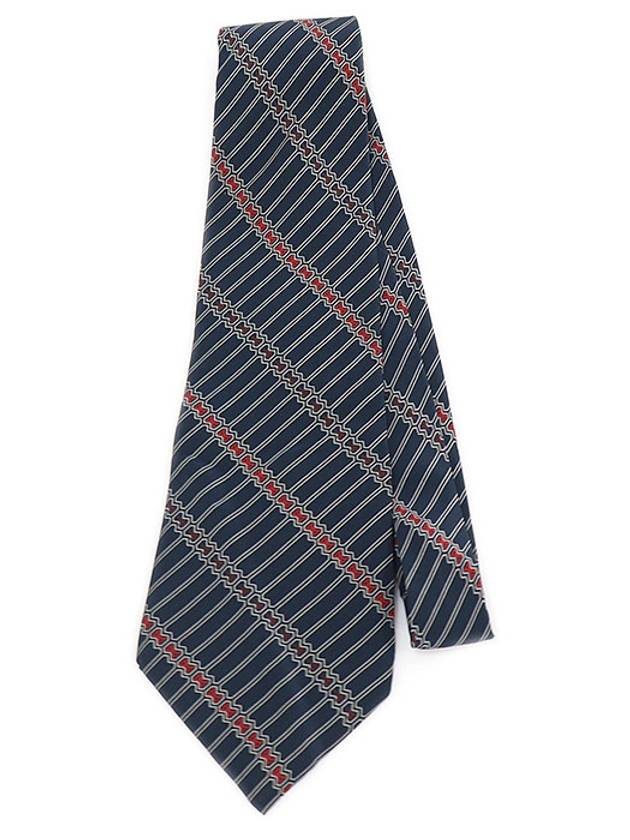 100 silk navy triope striped pattern tie - CELINE - BALAAN 3