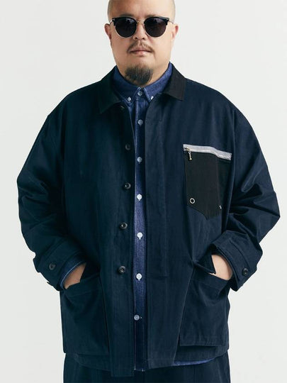 Vintage Worker Wide Jacket Indigo - BOOVOOM - BALAAN 2