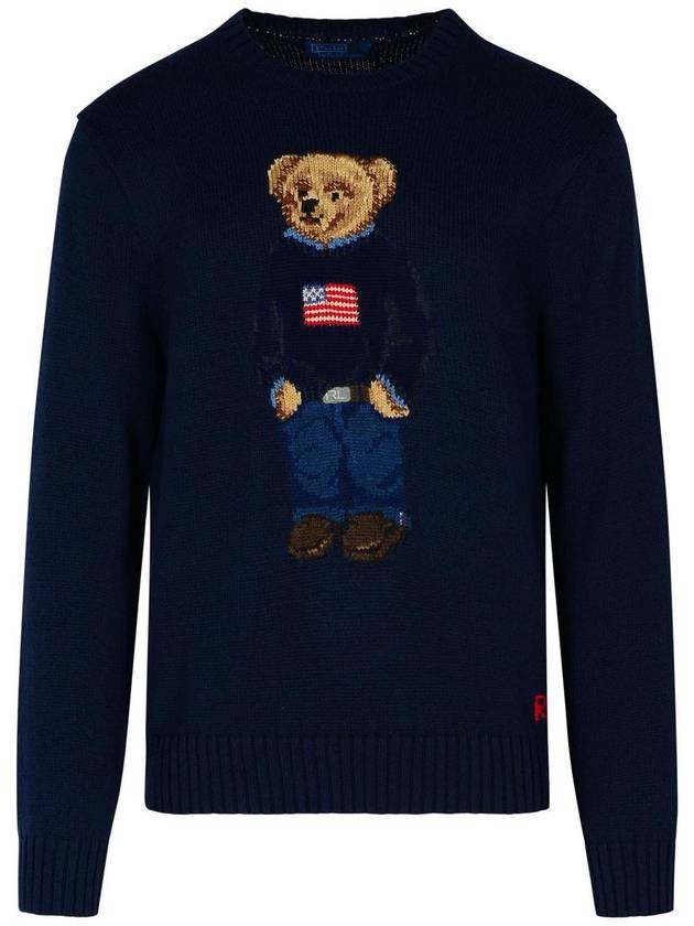 Bear Logo Cotton Blend Sweatshirt Navy - POLO RALPH LAUREN - BALAAN 2