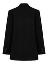 Colin Taylor Collar Double Button Diagonal Uncut Wrap Jacket Black - RAMUSTUDIO - BALAAN 3