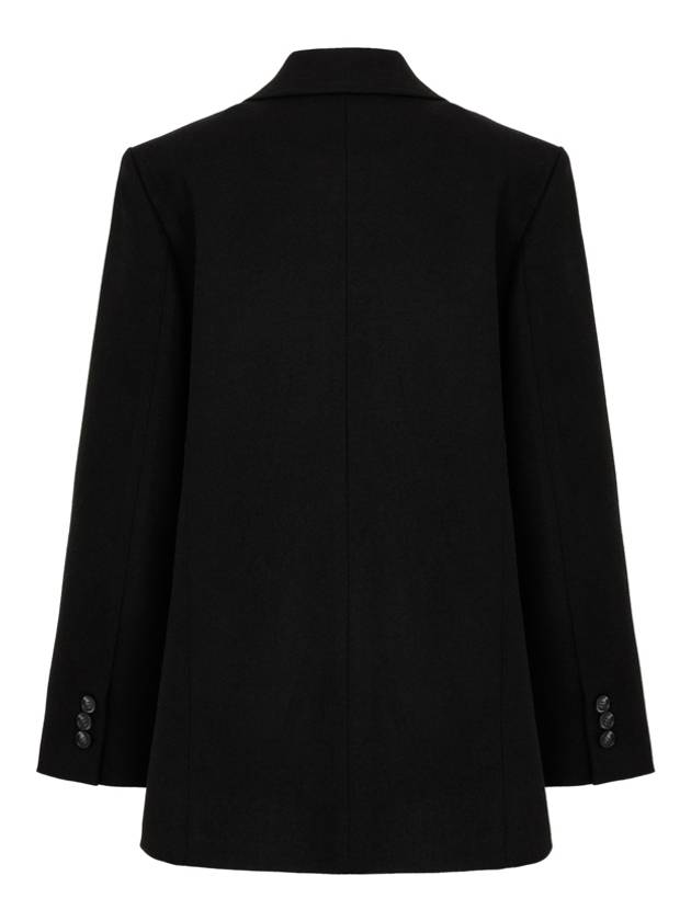 Colin Taylor Collar Double Button Diagonal Uncut Wrap Jacket Black - RAMUSTUDIO - BALAAN 3