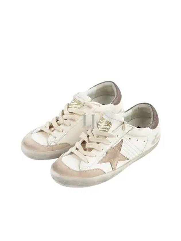 Super Star Lace Up Low Top Sneakers Light Brown White - GOLDEN GOOSE - BALAAN 2