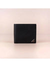 Vitello Triangle Logo Half Wallet Black - PRADA - BALAAN 4