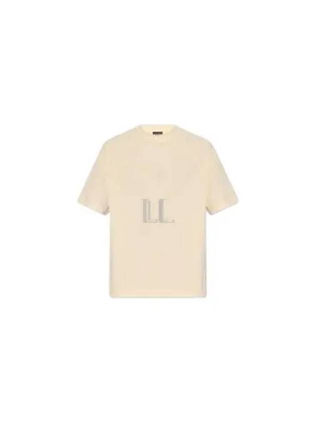 Le Typo Cotton Short Sleeve T-shirt Light Beige - JACQUEMUS - BALAAN 2