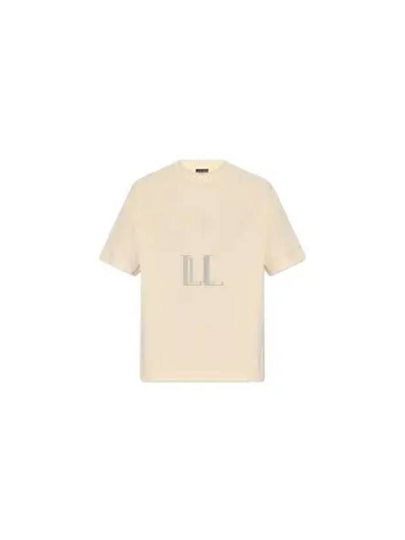 Le Typo Cotton Short Sleeve T-shirt Light Beige - JACQUEMUS - BALAAN 2