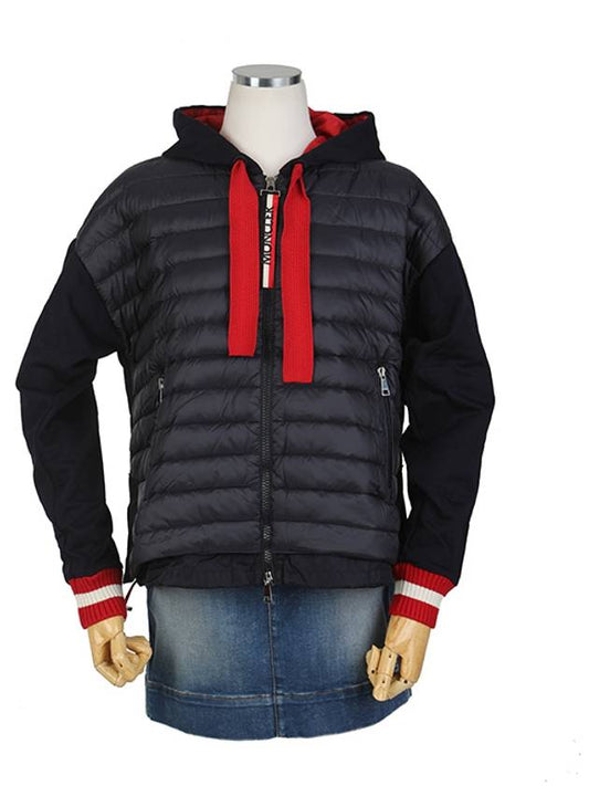 Hooded Cardigan Padded Red Navy - MONCLER - BALAAN 2