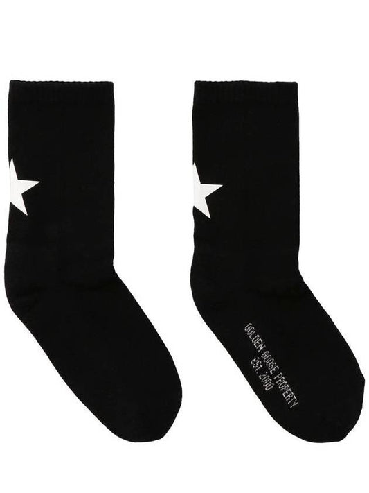 Women's Star Point Socks Black - GOLDEN GOOSE - BALAAN.