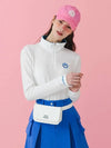 Long sleeve color combination half zip-up t-shirt WHITE - MONBIRDIE GOLF - BALAAN 9