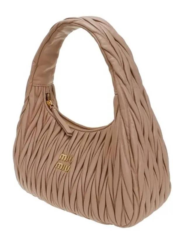 Wander Materasse Nappa Leather Hobo Tote Bag Cameo - MIU MIU - BALAAN 3