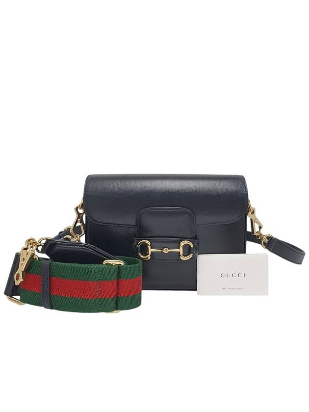 658574 Horsebit 1955 Mini Black Leather Crossbag - GUCCI - BALAAN 10