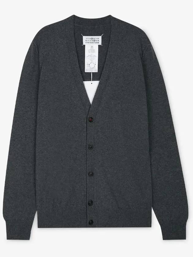 Cashmere Back Stitch Cardigan Grey - MAISON MARGIELA - BALAAN 3