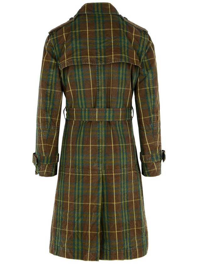 Double Breasted Check Long Trench Coat Tor - BURBERRY - BALAAN 4