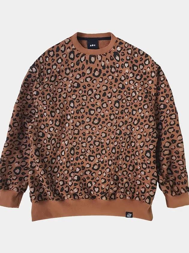 Women's Leopard Sweatshirt Brown - AOX - BALAAN 1