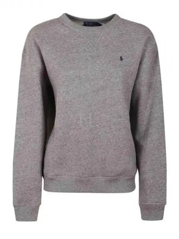 Embroidered Logo Pony Fleece Sweatshirt Grey - POLO RALPH LAUREN - BALAAN 2