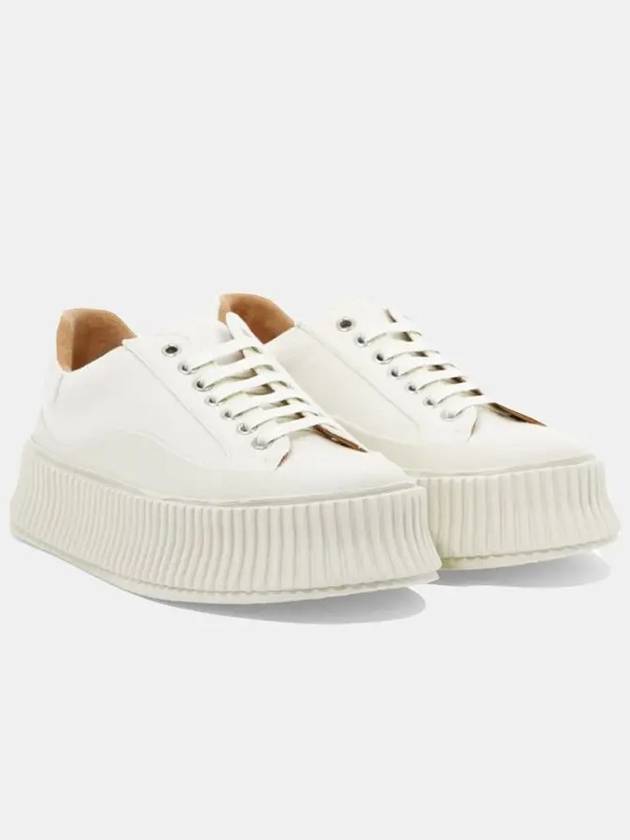 Canvas Platform Low Top Sneakers White - JIL SANDER - BALAAN 2