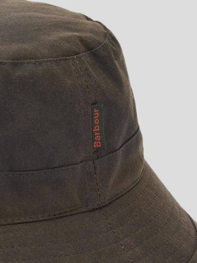 Wax Logo Bucket Hat Olive - BARBOUR - BALAAN 4