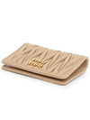 Matelasse Nappa Leather Card Wallet Beige - MIU MIU - BALAAN 4