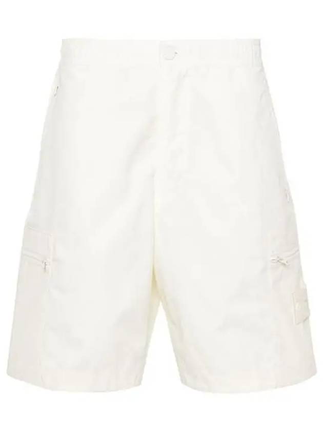 Cargo Bermuda Comfort Fit Cotton Shorts Off White - STONE ISLAND - BALAAN 2