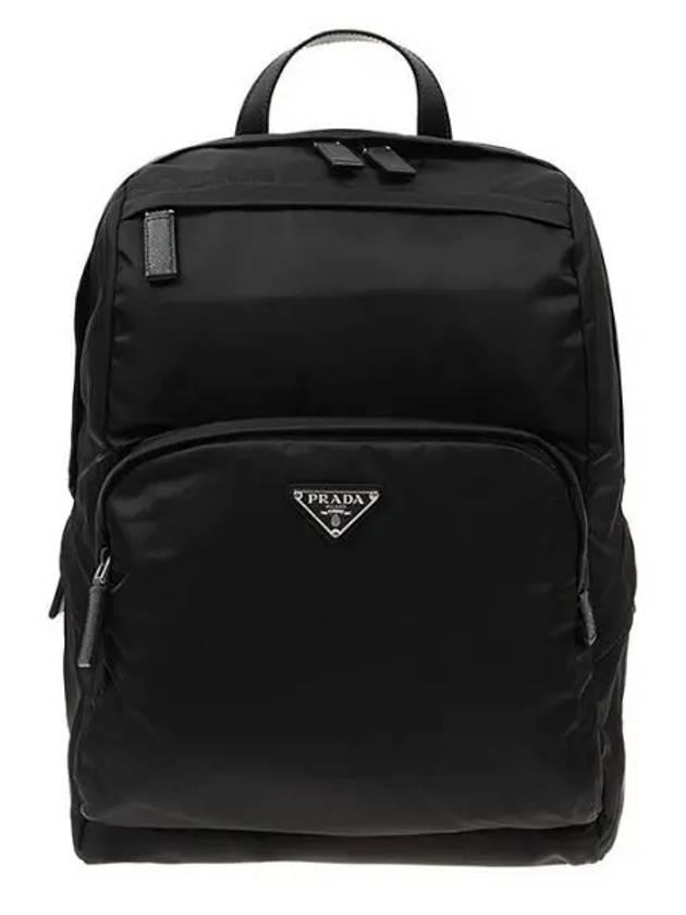 Triangle Logo Re-Nylon Backpack Black - PRADA - BALAAN 2