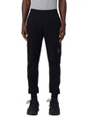 Diagonal Raised Fleece Cargo Track Pants Black - CP COMPANY - BALAAN 3