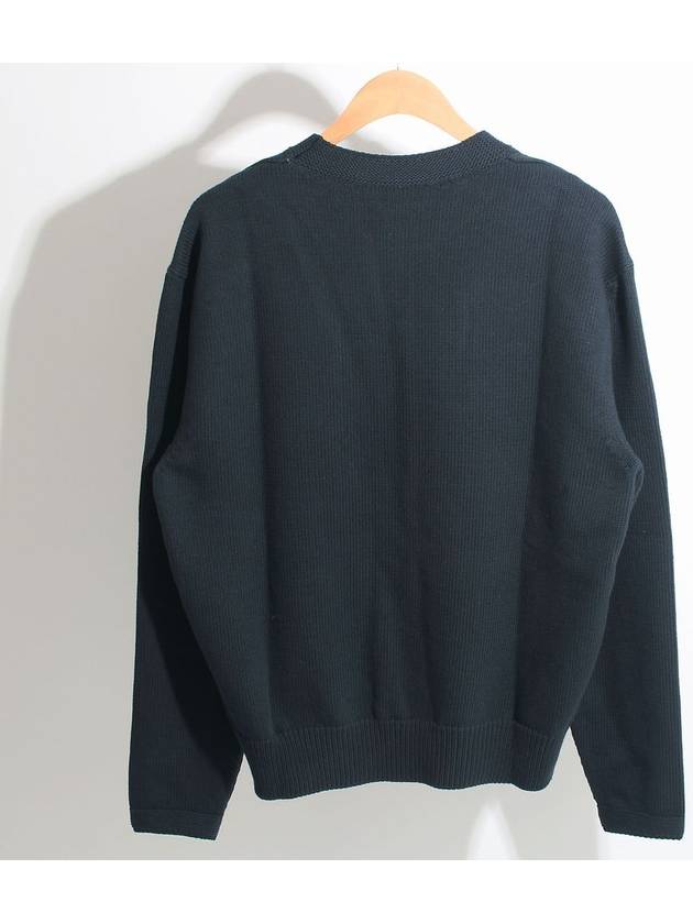 Hylton Nell Crew Neck Knit Top Blue - DIOR - BALAAN 3