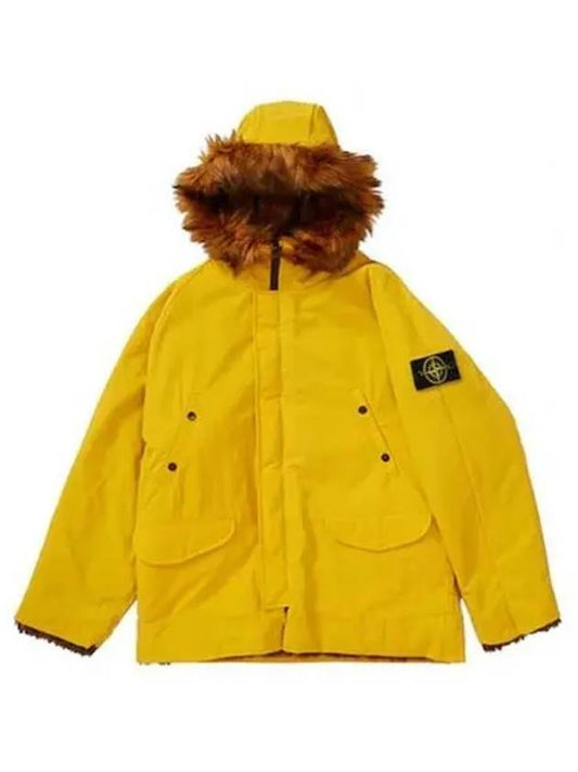 7625403S6 V0030 Supreme Wappen Patch Reversible Fox Fur Parka Yellow Men s Jacket TEO 271030 - STONE ISLAND - BALAAN 1